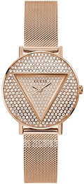 Guess Iconic Różowe złoto/Stal w kolorze różowego złota Ø36 mm GW0477L3