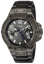 Guess Rigor Czarny/Stal Ø46 mm U0218G1