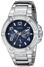 Guess Rigor Niebieski/Stal Ø46 mm U0218G2