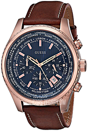 Guess Niebieski/Skóra Ø46 mm U0500G1