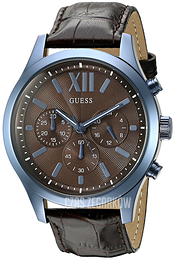 Guess Iconic Brązowy/Skóra Ø46 mm U0789G2
