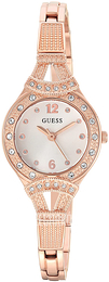 Guess Biały/Stal w kolorze różowego złota Ø22.5 mm U1032L3
