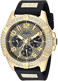 Guess Czarny/Stal w odcieniu złota Ø48 mm U1132G1