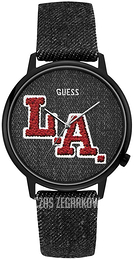 Guess Czarny/Skóra Ø42 mm V1011M2