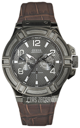 Guess Sporty Szary/Skóra Ø45 mm W0040G2