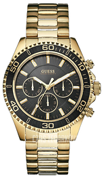 Guess Czarny/Stal w odcieniu złota Ø44 mm W0170G2