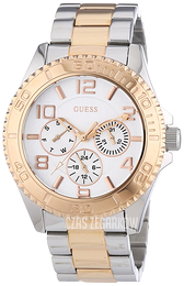 Guess Sporty Biały/Stal w kolorze różowego złota Ø40 mm W0231L5
