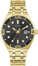 Guess Czarny/Stal w odcieniu złota Ø45 mm W0330G2