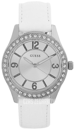 Guess Iconic Biały/Skóra Ø37 mm W0351L1