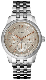 Guess Asset Srebrny/Stal Ø43 mm W0474G2