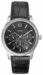 Guess Asset Czarny/Skóra Ø43 mm W0475G1