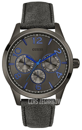 Guess Sporty Szary/Skóra Ø42 mm W0493G4