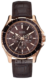 Guess Sporty Brązowy/Skóra Ø44 mm W0520G1