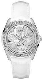 Guess G Twist Srebrny/Skóra Ø40 mm W0627L4