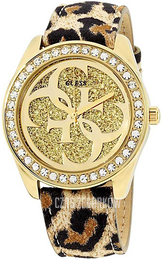 Guess Żółte złoto/Skóra Ø40 mm W0627L7
