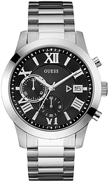 Guess Atlas Czarny/Stal Ø45 mm W0668G3