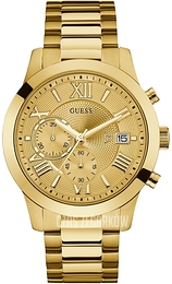 Guess Atlas Zloty/Stal w odcieniu złota Ø46 mm W0668G4