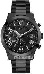 Guess Atlas Czarny/Stal Ø45 mm W0668G5