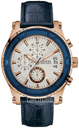 Guess Pinnacle Biały/Skóra Ø46 mm W0673G6