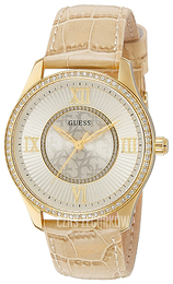 Guess Srebrny/Skóra Ø39 mm W0768L2