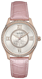 Guess Srebrny/Skóra Ø39 mm W0768L3