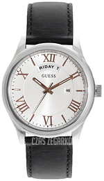 Guess Srebrny/Skóra Ø44 mm W0792G8