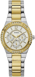 Guess Srebrny/Stal w odcieniu złota Ø36 mm W0845L5