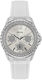 Guess Srebrny/Guma Ø40 mm W0846L8