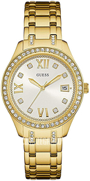 Guess Biały/Stal w odcieniu złota Ø38 mm W0848L2
