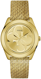 Guess G Twist Żółte złoto/Skóra Ø39 mm W0895L8