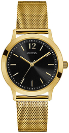 Guess Czarny/Stal w odcieniu złota Ø37.5 mm W0921G3