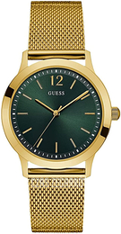 Guess Zielony/Stal w odcieniu złota Ø39 mm W0921G4