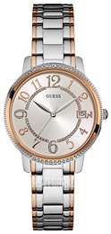Guess Srebrny/Stal w kolorze różowego złota Ø36 mm W0929L3