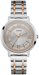 Guess Srebrny/Stal w kolorze różowego złota Ø40 mm W0933L6