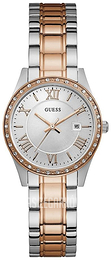 Guess Iconic Srebrny/Stal w kolorze różowego złota Ø32 mm W0985L3