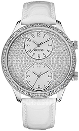 Guess Trend Srebrny/Skóra Ø47 mm W10558L1