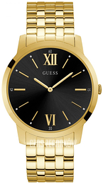 Guess Estate Czarny/Stal w odcieniu złota Ø44 mm W1073G2