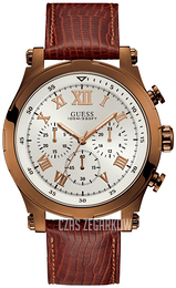 Guess Anchor Biały/Skóra Ø46 mm W1105G2