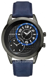 Guess Gallery Czarny/Skóra Ø45 mm W11174G2