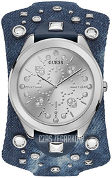 Guess Srebrny/Skóra Ø45 mm W1139L1