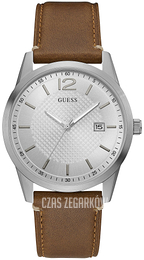 Guess Perry Srebrny/Skóra Ø42 mm W1186G1