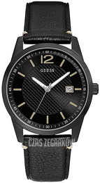 Guess Perry Czarny/Skóra Ø42 mm W1186G2