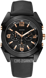 Guess Czarny/Skóra Ø44 mm W13082G1