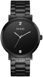 Guess Supernova Czarny/Stal Ø44 mm W1315G3