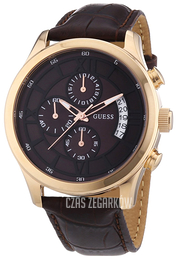 Guess Capitol Brązowy/Skóra Ø43 mm W14052G2