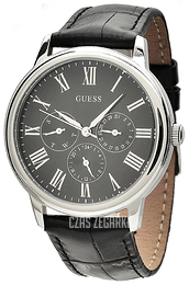 Guess Wafer Czarny/Skóra Ø38 mm W70016G1
