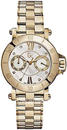 Guess Analog Biały/Stal w odcieniu złota Ø34 mm X74111L1S