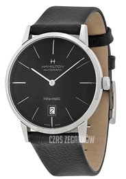 Hamilton Intra matic Czarny/Skóra Ø38 mm H38455731