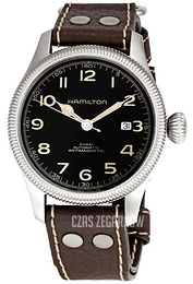 Hamilton Field Czarny/Skóra Ø43 mm H60455533