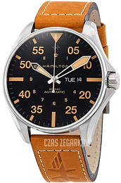 Hamilton Khaki Aviation Czarny/Skóra Ø46 mm H64725531